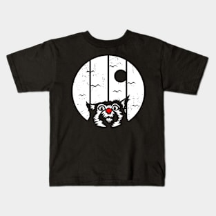 Cat With Red Nose Kids T-Shirt